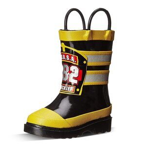 Western Chief Kids Boys Firechief Rain Boots Black 13 Little Kid M